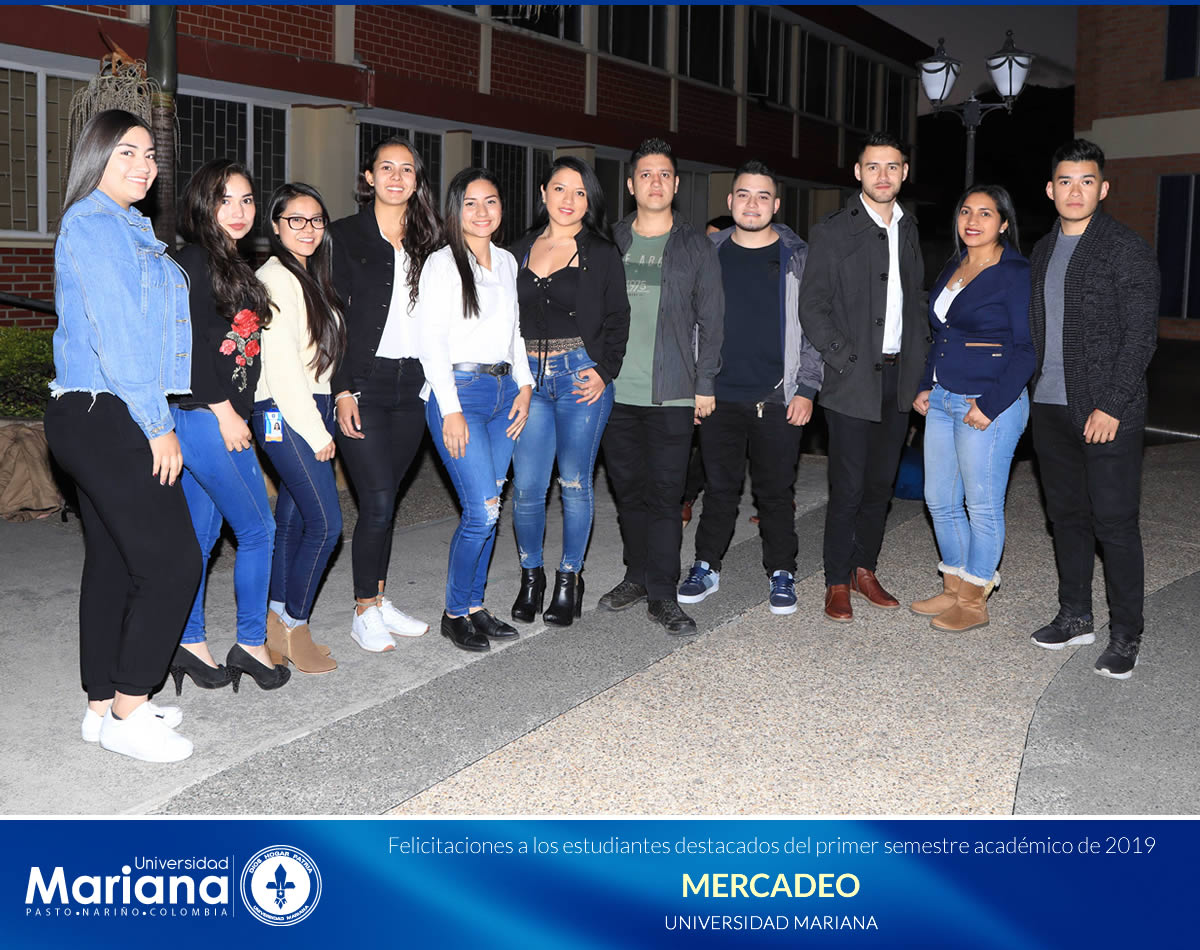 RECONOCIMIENTO ACADÉMICO A ESTUDIANTES DESTACADOS DE LA UNIVERSIDAD MARIANA - PRIMER SEMESTRE DE 2019